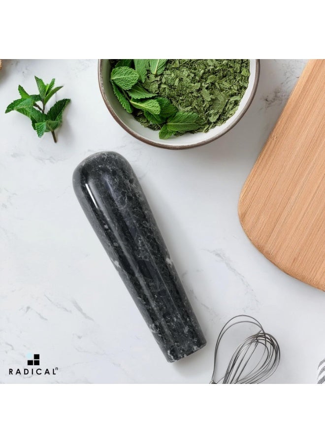 RADICALn Handmade Black Marble Pestle 5.5 Inch, Replacement for Mortar & Pestle Set, Spice Grinder & Herb Crusher, Ideal Kitchen Gadget for Cooking, Home, or Gift - Image 2